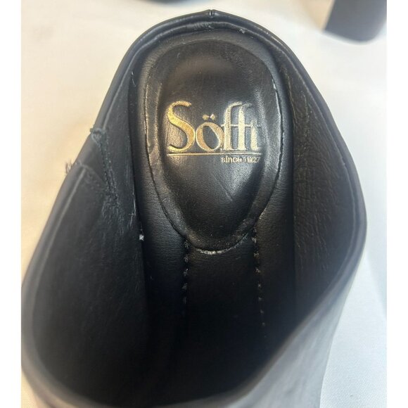 Sofft Safire Mule Black Size 7 Leather Slip On Block Heel Comfort Cushioned Boho - Picture 12 of 12